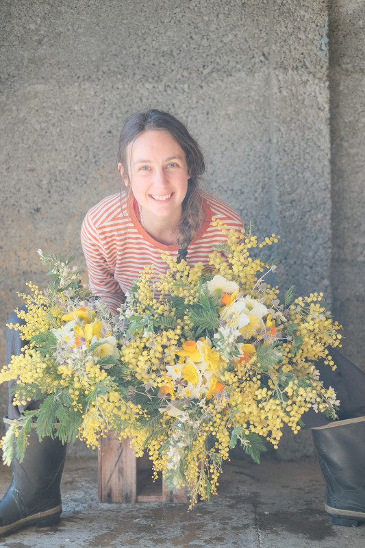 Me with 3 medium spring bouquets (WV).JPG